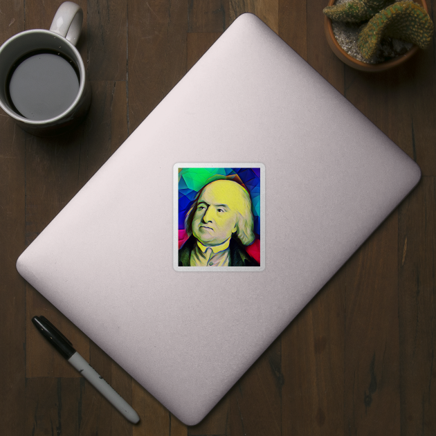 Jeremy Bentham Colourful Portrait | Jeremy Bentham Artwork 7 by JustLit